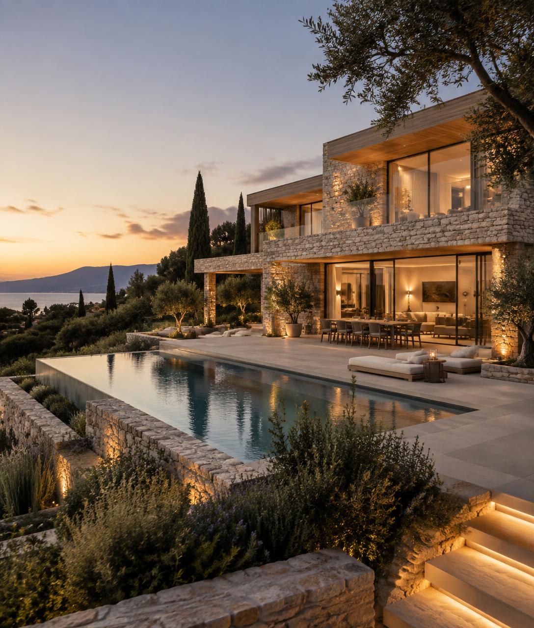 Architectural rendering of Casa Valsol II — an upcoming contemporary Mediterranean villa